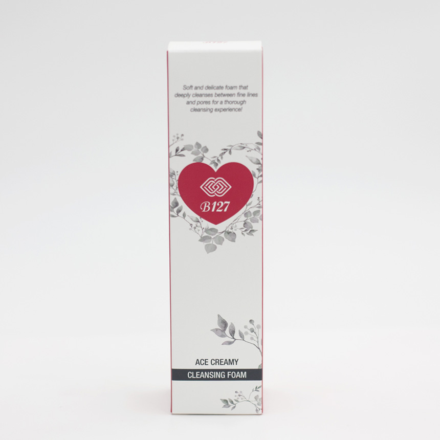b127 클렌징폼 에이스 크리미 우유단백질 부드러운 거품 저자극 120ml