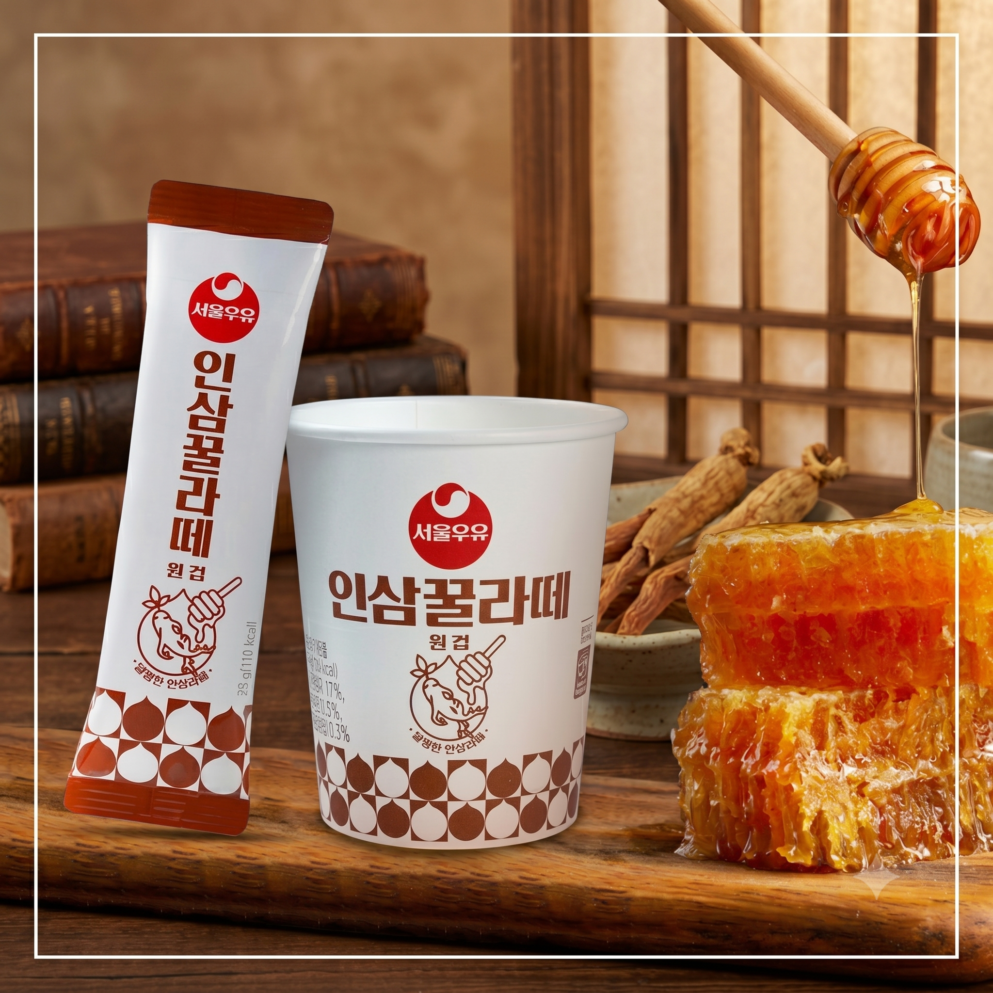알싸하고 달달한 인삼꿀라떼 서울우유 원컵 4x2(8개)