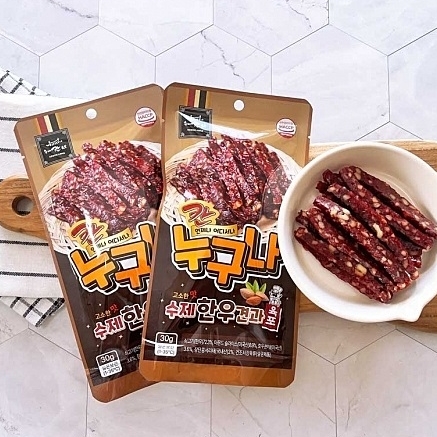 프리미엄 수제 한우 견과육포 30g