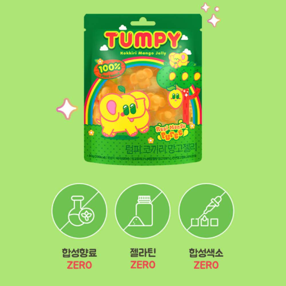 [TUMPY] 텀피 코끼리 망고 젤리 (80g*12개)