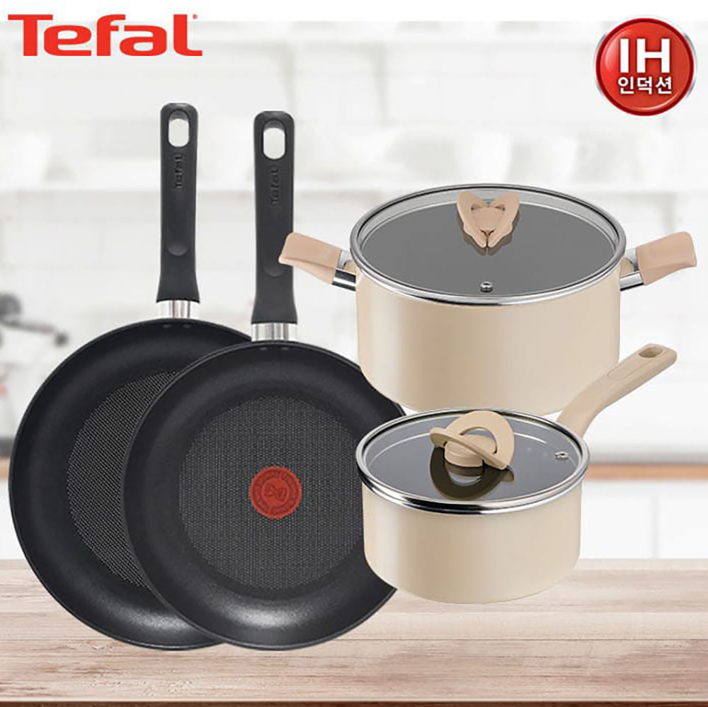 테팔 인덕션 델리커시 티타늄 프라이팬 24cm+멀티팬 28cm+블라썸 편수냄비 세트