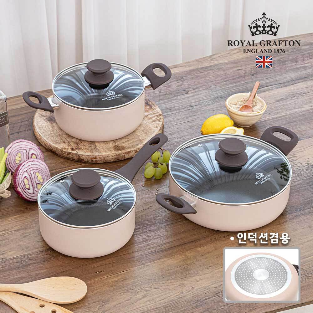 [로얄그래프톤] 크레마 IH 세라믹냄비 3종