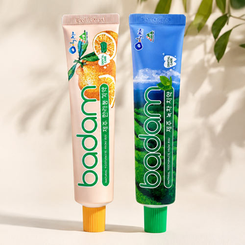 자연유래 바담 제주 한라봉/녹차 치약 70ml 2종