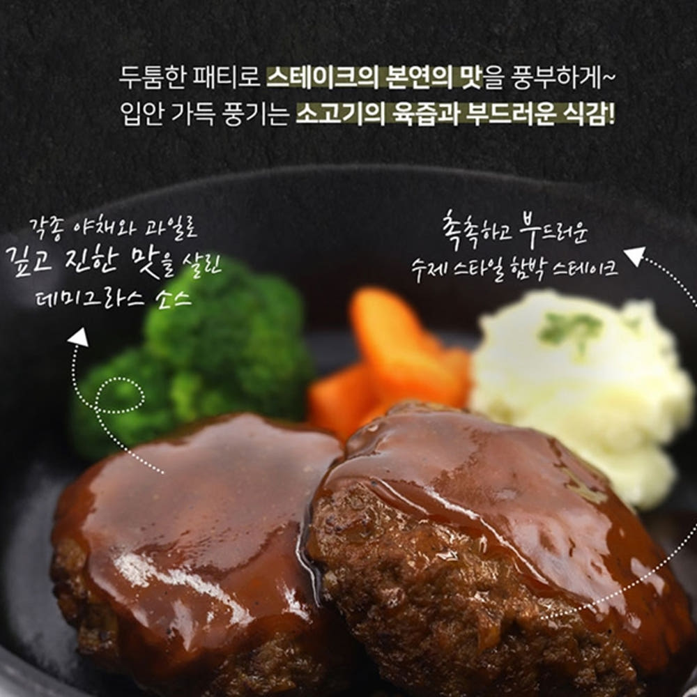 소비기한 9/4일까지 임박 데미비프함박스테이크 150g 5봉 프리미엄 호주산 청정우