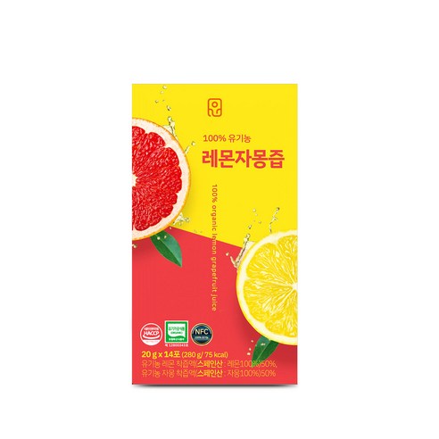 윤고집 유기농 레몬자몽즙 14p, 280g, 1개