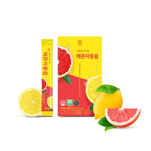 윤고집 유기농 레몬자몽즙 14p, 280g, 1개