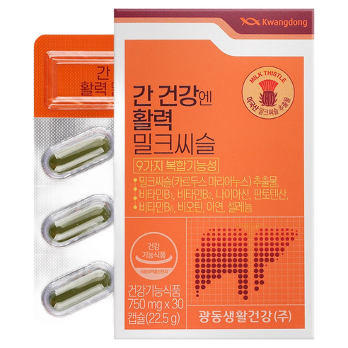 광동 간 건강엔 활력 밀크씨슬, 22.5g, 1개