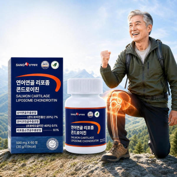 상아제약 연어연골 리포좀 콘드로이친 60정