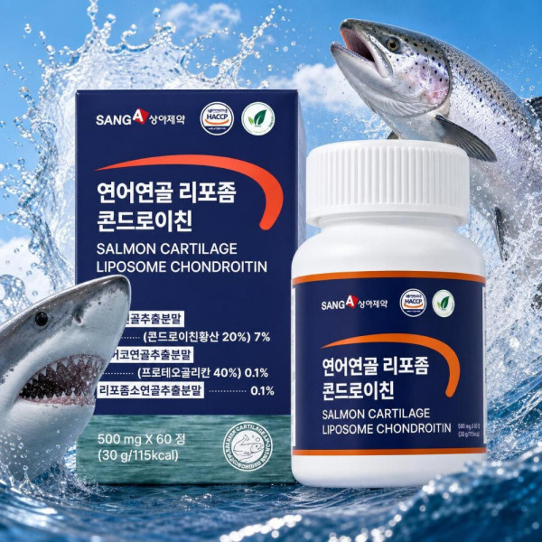 상아제약 연어연골 리포좀 콘드로이친 60정