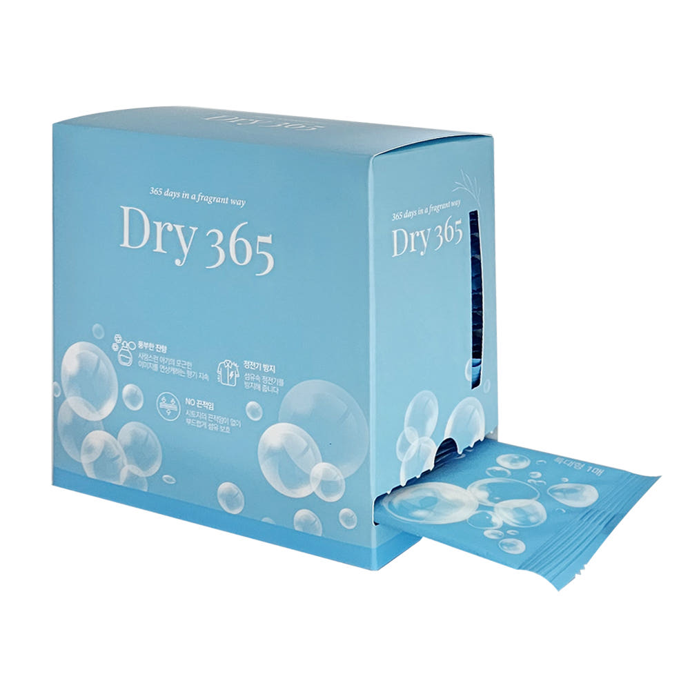 Dry365 건조기 섬유유연제 향기시트 특대형 40매 엔젤베이비파우더향