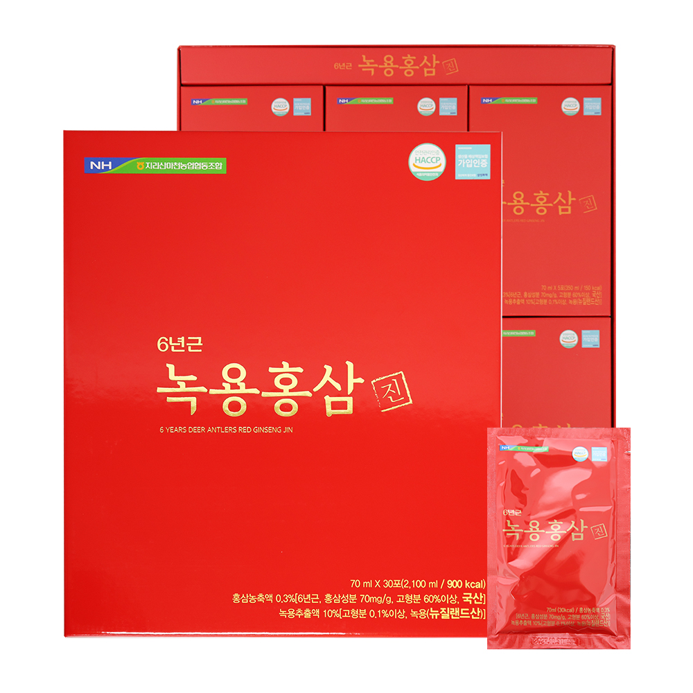 [한삼수] 6년근 녹용홍삼진 70mlX30포 (명절 효도선물)