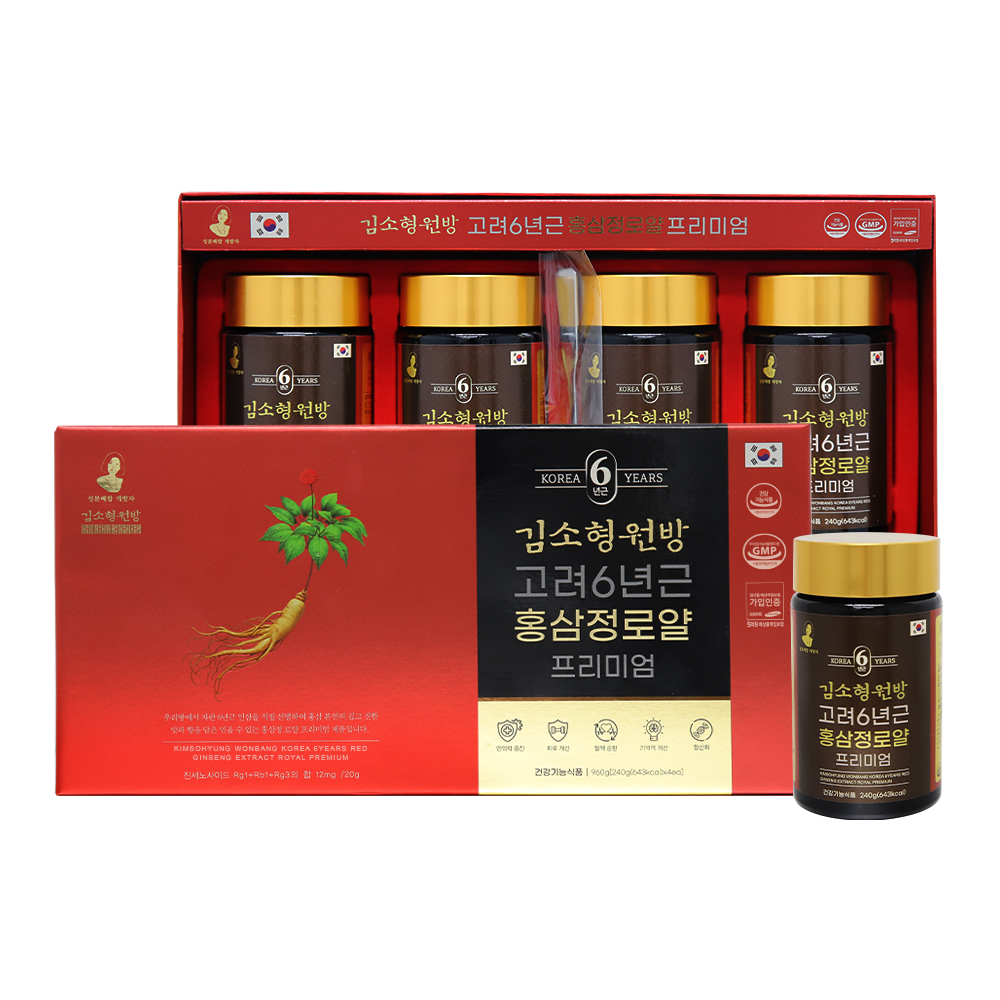 [김소형원방] 고려6년근 홍삼정로얄프리미엄 4p (명절 효도선물)