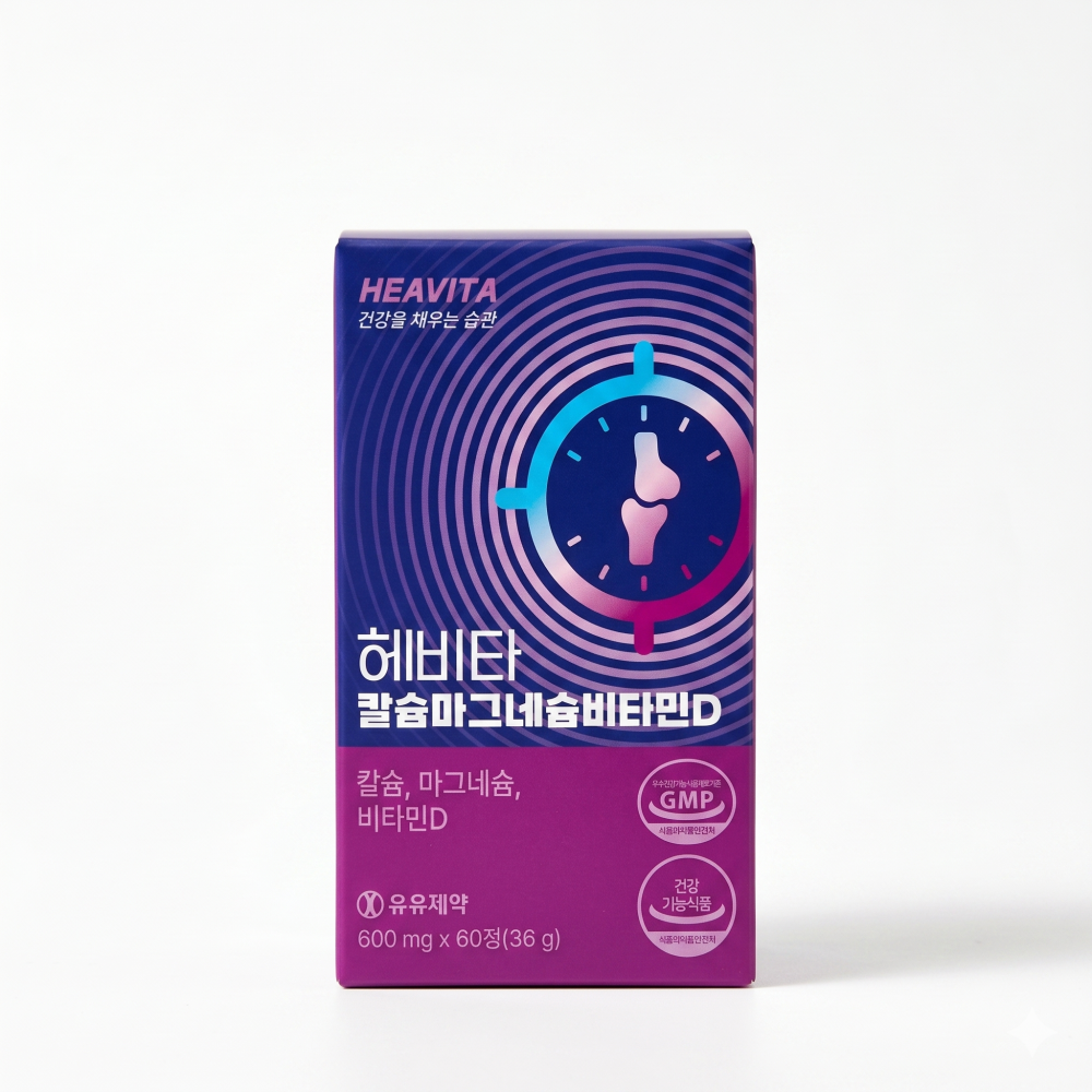 [유유제약] 헤비타 칼슘마그네슘비타민D