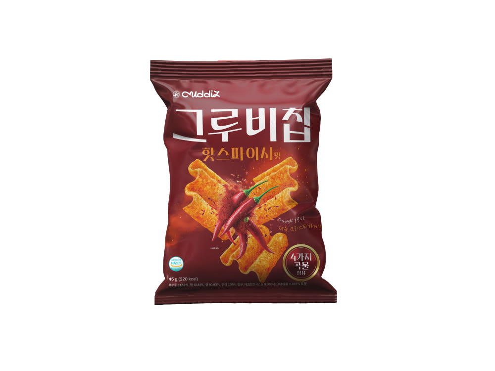 그루비칩 나초치즈맛/핫스파이시맛 45g